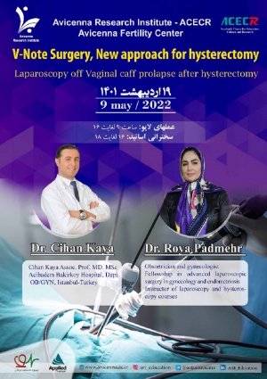 V-Note Surgery, New Approach for hysterectomy Laparoscopy off Vaginal caff prolaps after hysterectomy